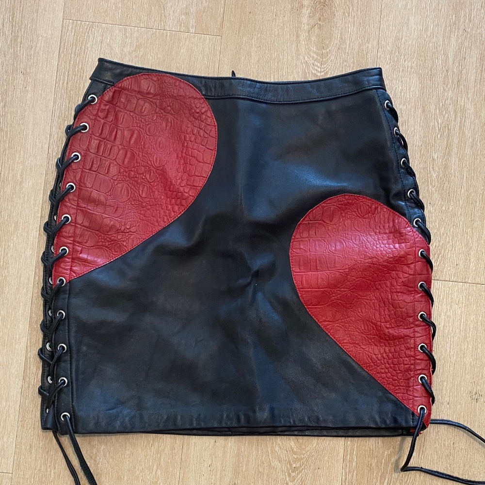 NWOT Isabelle Quinn Leather Skirt Balthasar Mini Skirt sz AU 8